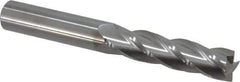 SGS - 3/4", 3" LOC, 3/4" Shank Diam, 6" OAL, 4 Flute, Solid Carbide Square End Mill - Single End, Uncoated, Spiral Flute, 30° Helix, Centercutting, Right Hand Cut, Right Hand Flute, Series 1EL - Eagle Tool & Supply