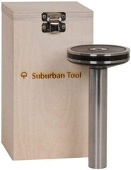 Suburban Tool - 1 Inch Cylinder Diameter, 3-3/8 Inch Base Diameter, 6-1/2 Inch High, Magnetic Base, Steel Cylinder Square - 0.0001 Inch Accuracy, Includes Wooden Storage Case - Eagle Tool & Supply