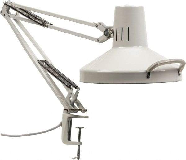 Value Collection - 120 VAC, 22, 100 Watt, Swing Arm Machine Light - Clamp Mount, 5 Ft. Cord, White - Eagle Tool & Supply