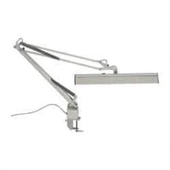 Value Collection - 120 VAC, 15 Watt, Swing Arm Machine Light - Clamp Mount, 5 Ft. Cord, White - Eagle Tool & Supply