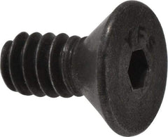 Value Collection - #6-32 UNC Hex Socket Drive, 82° Flat Screw - Alloy Steel, Black Oxide Finish, Fully Threaded, 5/16" OAL - Eagle Tool & Supply