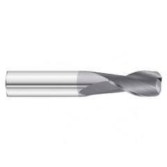5/16 Dia. x 2-1/2 Overall Length 2-Flute .045 C/R Solid Carbide SE End Mill-Round Shank-Center Cut-TiAlN - Eagle Tool & Supply