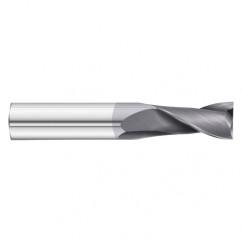 18mm Dia. x 100mm Overall Length 2-Flute Square End Solid Carbide SE End Mill-Round Shank-Center Cut-TiAlN - Eagle Tool & Supply