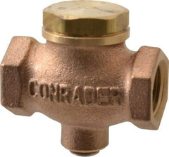 Conrader - 3/8" Bronze Check Valve - Inline, FNPT x FNPT - Eagle Tool & Supply