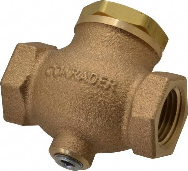 Conrader - 1/2" Bronze Check Valve - Inline, FNPT x FNPT - Eagle Tool & Supply