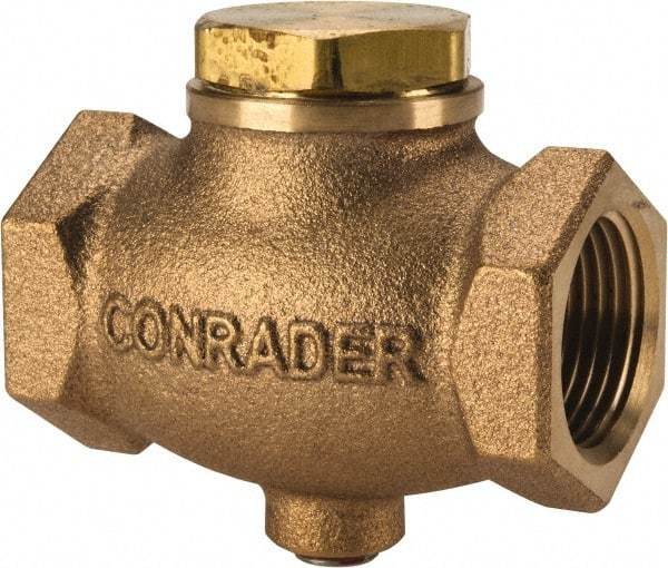 Conrader - 3/4" Bronze Check Valve - Inline, FNPT x FNPT - Eagle Tool & Supply