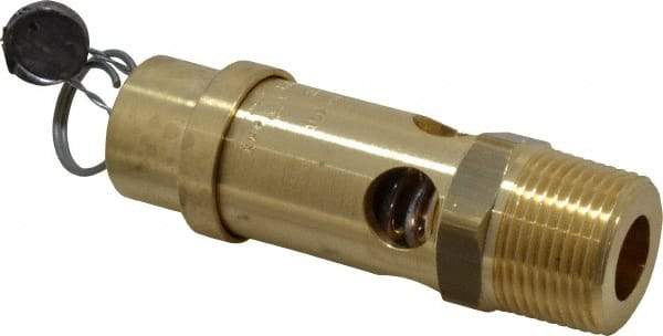Conrader - 3/4" Inlet, ASME Safety Relief Valve - 150 Max psi, Brass, 595 Cubic' per Min - Eagle Tool & Supply