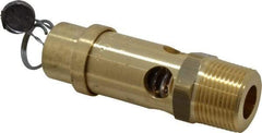 Conrader - 3/4" Inlet, ASME Safety Relief Valve - 150 Max psi, Brass, 595 Cubic' per Min - Eagle Tool & Supply