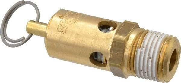 Conrader - 1/2" Inlet, ASME Safety Relief Valve - 150 Max psi, Brass, 274 Cubic' per Min - Eagle Tool & Supply