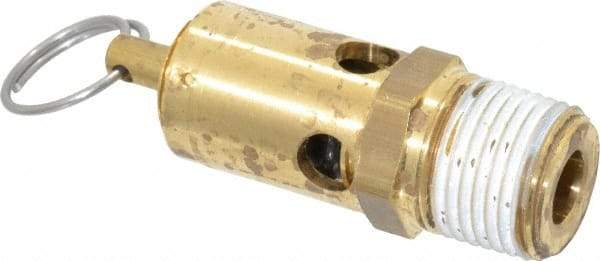Conrader - 1/2" Inlet, ASME Safety Relief Valve - 200 Max psi, Brass, 358 Cubic' per Min - Eagle Tool & Supply