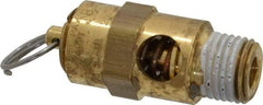 Conrader - 1/4" Inlet, ASME Safety Relief Valve - 200 Max psi, Brass, 178 Cubic' per Min - Eagle Tool & Supply