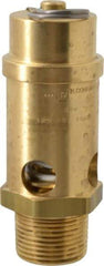 Conrader - 1" Inlet, ASME Safety Relief Valve - 125 Max psi, Brass, 1,053 Cubic' per Min - Eagle Tool & Supply