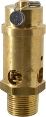 Conrader - 1" Inlet, ASME Safety Relief Valve - 200 Max psi, Brass, 1,624 Cubic' per Min - Eagle Tool & Supply