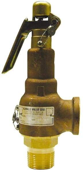 Midwest Control - 2" Inlet, 2" Outlet, ASME Safety Relief Valve - 125 Max psi, Bronze, 2,114 Cubic' per Min - Eagle Tool & Supply