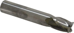 SGS - 7/16", 5/8" LOC, 7/16" Shank Diam, 2-1/2" OAL, 4 Flute, Solid Carbide Square End Mill - Single End, Uncoated, Spiral Flute, 30° Helix, Centercutting, Right Hand Cut, Right Hand Flute, Series 16 - Eagle Tool & Supply