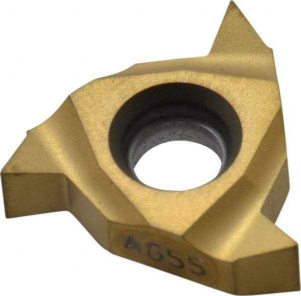 Seco - 16NR Internal Right Hand 48-8 Partial Profile 55° Laydown Threading Insert - Grade CP500, TiAlN/TiN Coated Carbide - Eagle Tool & Supply