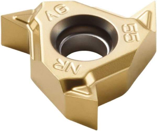 Seco - 16NR Internal Right Hand 48-8 Partial Profile 55° Laydown Threading Insert - Grade CP500, TiAlN/TiN Coated Carbide - Eagle Tool & Supply
