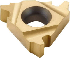 Seco - 16EL External Left Hand Trapez Laydown Threading Insert - Grade CP500, TiAlN/TiN Coated Carbide, 9.53mm Inscribed Circle - Eagle Tool & Supply