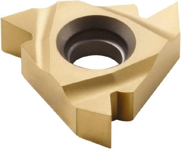 Seco - 22EL External Left Hand 7-5 Partial Profile 60° Laydown Threading Insert - Grade CP500, TiAlN/TiN Coated Carbide - Eagle Tool & Supply