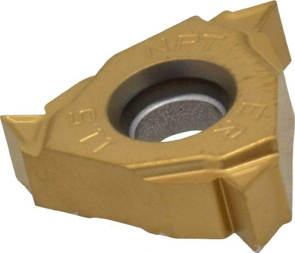 Seco - 16ER External Right Hand 11.5 NPT Laydown Threading Insert - Grade CP500, TiAlN/TiN Coated Carbide - Eagle Tool & Supply