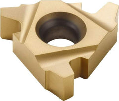 Seco - 16EL External Left Hand 10 Acme Laydown Threading Insert - Grade CP500, TiAlN/TiN Coated Carbide, 9.53mm Inscribed Circle - Eagle Tool & Supply