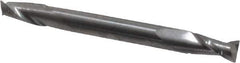 SGS - 3/16", 3/8" LOC, 3/16" Shank Diam, 2" OAL, 2 Flute, Solid Carbide Square End Mill - Double End, Uncoated, Spiral Flute, 30° Helix, Centercutting, Right Hand Cut, Right Hand Flute, Series 15 - Eagle Tool & Supply