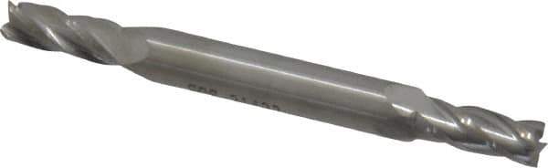 SGS - 13/64", 1/2" LOC, 1/4" Shank Diam, 2-1/2" OAL, 4 Flute, Solid Carbide Square End Mill - Double End, Uncoated, Spiral Flute, 30° Helix, Centercutting, Right Hand Cut, Right Hand Flute, Series 14 - Eagle Tool & Supply