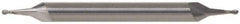 Atrax - 1/2" Diam, 1" LOC, 2 Flute Solid Carbide Ball End Mill - Uncoated, Double End, 4" OAL, 1/2" Shank Diam - Eagle Tool & Supply