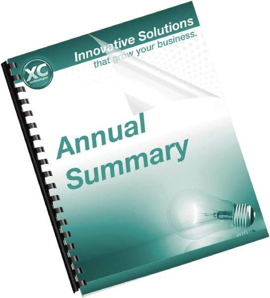 FELLOWES - 11" Long x 8" Wide Binding System Cover - Clear - Eagle Tool & Supply