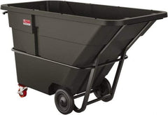 Suncast - 2,300 Lb Load Capacity, 43 Bushels, 2 Cu Yd, Polyethylene Tilt Truck - 47.4" Wide x 86" Long x 51-1/4" High, Matte Gray - Eagle Tool & Supply
