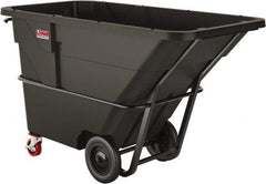 Suncast - 2,200 Lb Load Capacity, 33 Bushels, 1-1/2 Cu Yd, Polyethylene Tilt Truck - 41.28" Wide x 85.87" Long x 49" High, Matte Gray - Eagle Tool & Supply
