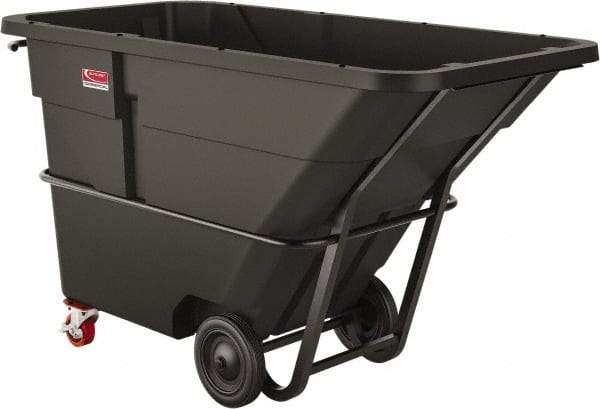 Suncast - 1,300 Lb Load Capacity, 33 Bushels, 1-1/2 Cu Yd, Polyethylene Tilt Truck - 41.28" Wide x 85.87" Long x 47.89" High, Matte Gray - Eagle Tool & Supply