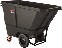 Suncast - 2,200 Lb Load Capacity, 22 Bushels, 1 Cu Yd, Polyethylene Tilt Truck - 33.87" Wide x 70" Long x 45.16" High, Matte Gray - Eagle Tool & Supply