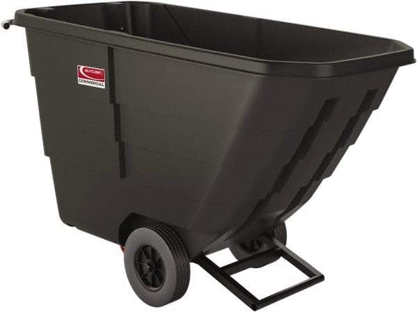 Suncast - 750 Lb Load Capacity, 16 Bushels, 0.75 Cu Yd, Polyethylene Tilt Truck - 31" Wide x 69.3" Long x 41" High, Matte Gray - Eagle Tool & Supply