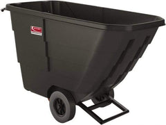 Suncast - 750 Lb Load Capacity, 16 Bushels, 0.75 Cu Yd, Polyethylene Tilt Truck - 31" Wide x 69.3" Long x 41" High, Matte Gray - Eagle Tool & Supply