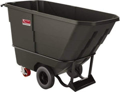 Suncast - 800 Lb Load Capacity, 11 Bushels, 0.5 Cu Yd, Polyethylene Tilt Truck - 27.76" Wide x 59.2" Long x 34.86" High, Matte Gray - Eagle Tool & Supply