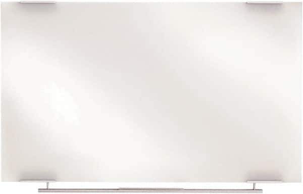 ICEBERG - 36" High x 48" Wide Dry Erase - Glass, Includes Marker, Eraser & Rail & Mounting Kit - Eagle Tool & Supply