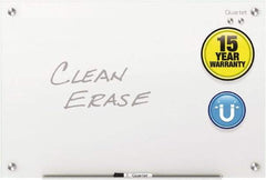 Quartet - 24" High x 36" Wide Magnetic Dry Erase Board - Glass, Includes Dry-Erase Marker, (2) Rare-Earth Magnets & Mounting Kit - Eagle Tool & Supply