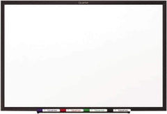 Quartet - 48" High x 96" Wide Dry Erase - Porcelain, Includes Dry Erase Markers & Mounting Hardware - Eagle Tool & Supply