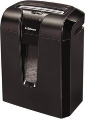 FELLOWES - 5/32" x 2" Strip, 10 Sheet Cross Cut Personal Shredder - 10-7/8" Long x 15-13/16" Wide x 18-1/8" High, Level 3 Security, 5 Gal Wastebasket - Eagle Tool & Supply