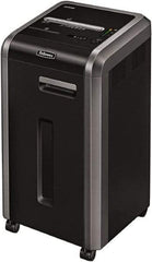 FELLOWES - 5/64 x 15/32" Strip, 16 Sheet Micro Cut Commercial Shredder - 17-3/4" Long x 17-1/8" Wide x 30-3/4" High, Level 5 Security, 16 Gal Wastebasket - Eagle Tool & Supply