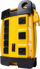 Woods PRO - 8 Outlets, 125 Volts, 15 Amps, 6' Cord, Power Outlet Strip - Keyhole Mount, 5-15 NEMA Configuration, 10-1/8" Strip, cULus - Eagle Tool & Supply