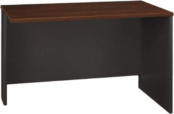 Bush Business Furniture - Laminate Over Wood Return/Bridge Shell Desk - 47-3/4" Wide x 23-3/8" Deep x 29-7/8" High, Hansen Cherry & Graphite Gray - Eagle Tool & Supply