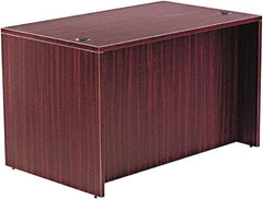 ALERA - Woodgrain Laminate Straight Front Desk - 47-1/4" Wide x 29-1/2" Deep x 29-5/8" High, Mahogany - Eagle Tool & Supply