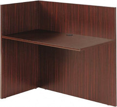 ALERA - Woodgrain Laminate Reception Desk - 44" Wide x 23-5/8" Deep x 41-1/2" High, Mahogany - Eagle Tool & Supply