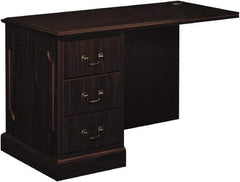 Hon - High Pressure Laminate Left Return Desk - 48" Wide x 24" Deep x 29-1/2" High, Mahogany - Eagle Tool & Supply