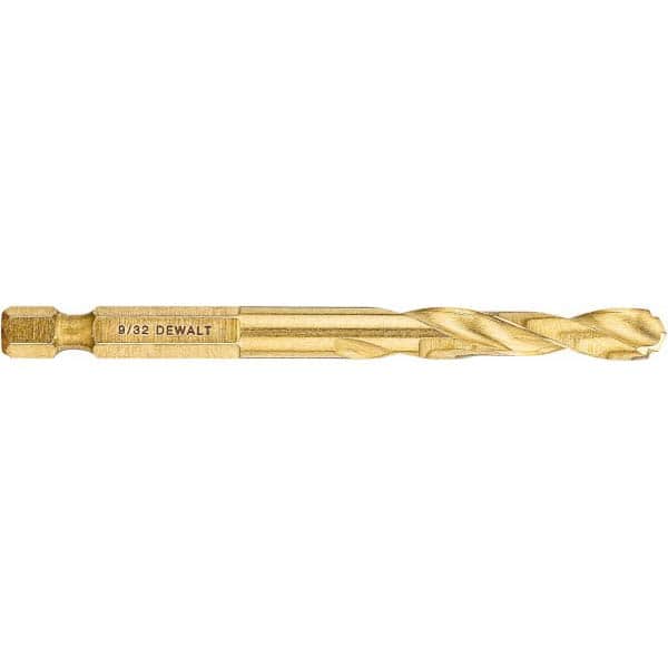 DeWALT - 9/32" High Speed Steel, 135° Point, Straight Shank Maintenance Drill Bit - Eagle Tool & Supply