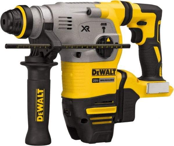 DeWALT - 20 Volt 1-1/8" SDS Plus Chuck Cordless Rotary Hammer - 0 to 4,480 BPM, 0 to 1,500 RPM, Reversible - Eagle Tool & Supply