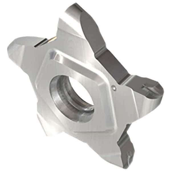 Iscar - 24N318PENTA Grade IC807G, 3.18mm Cutting Width Carbide Grooving Insert - 6.5mm Max Depth of Cut, 0.2mm Corner Radius, TiAlN/AlTiN/TiN Finish - Eagle Tool & Supply
