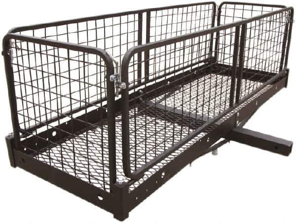 Erickson Manufacturing - Steel Folding Cargo Carrier - 20" Wide x 60.0" Long, Black, For Use with 2" Receivers - Eagle Tool & Supply